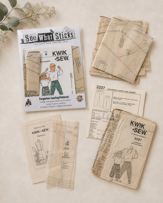 Forgotten Sewing Patterns | Vintage Tissue & Sewing Pattern Paper Pack