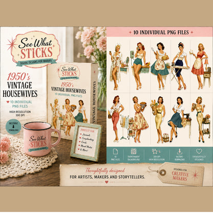 1950's Vintage Housewives- Digital Download